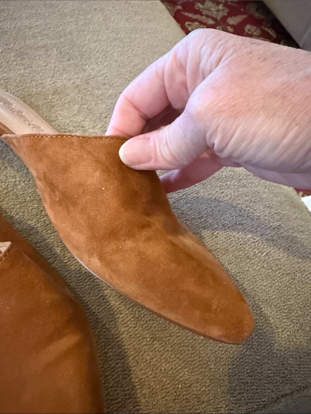 MADEWELL Women's Remi Brown Suede Pointed Toe Slip On Mule Flats 8 (TD) - Picture 5 of 7
